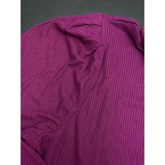 LOFT Women Pleated Sleeve Turtleneck Top XL - Picture 7 of 9